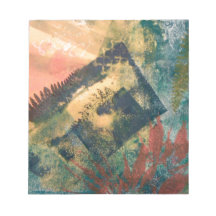 abstract organic shapes notepad