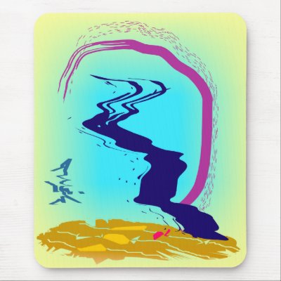 Abstract Oriental Digital Painting Mousepad by morris27