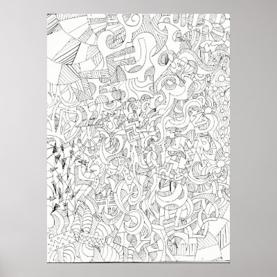 Abstract Outlines Poster by devinmoore