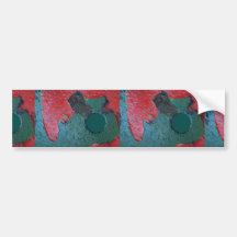 Abstract paint patch bumper sticker