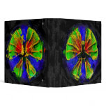 Abstract Paint Peace Sign Binders