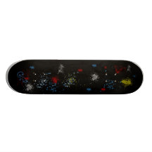 Abstract paint skate decks
