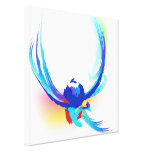 Abstract Paint Splatter Bird in Flight Gallery Wrapped Canvas