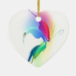 Abstract Paint Splatter Butterfly Christmas Ornaments