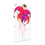 Abstract Paint Splatter Fuchsia Gallery Wrapped Canvas