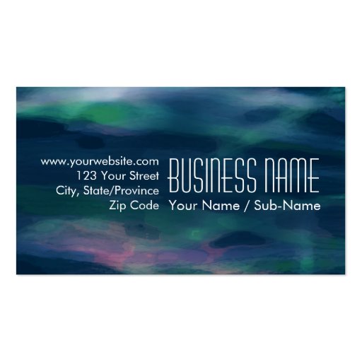 Abstract Paint Swirl Business Card (back side)