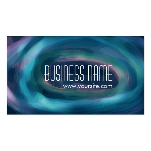 Abstract Paint Swirl Business Card (front side)