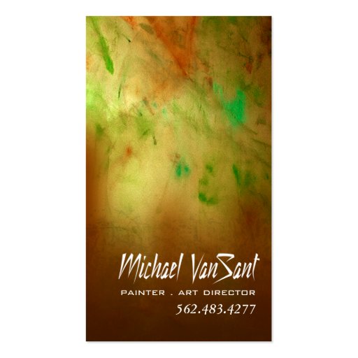 "Abstract" Painter, Graphic Artist, Art Director Business Card Templates (front side)