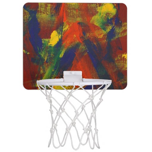Abstract Painting 31 Jubilee Mini Basketball Hoop Zazzle