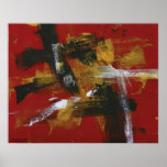 Abstract Painting 32 Three Crosses Print