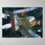 Abstract Painting 50 November Rain Poster