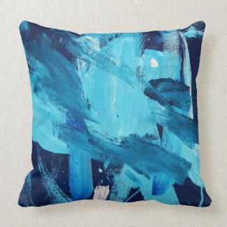 Abstract Painting 68 Ocean Tide Throw Pillows