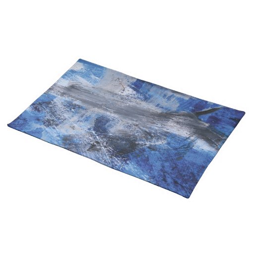 Abstract Painting 7 Winter Scene Placemats Zazzle