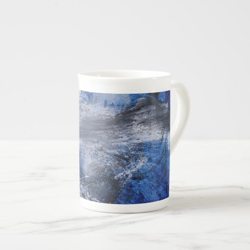 Abstract Painting 7 Winter Scene Porcelain Mugs