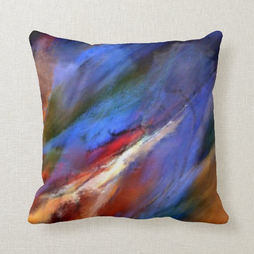 Abstract Painting Decorative Throw Pillow Pillow Zazzle