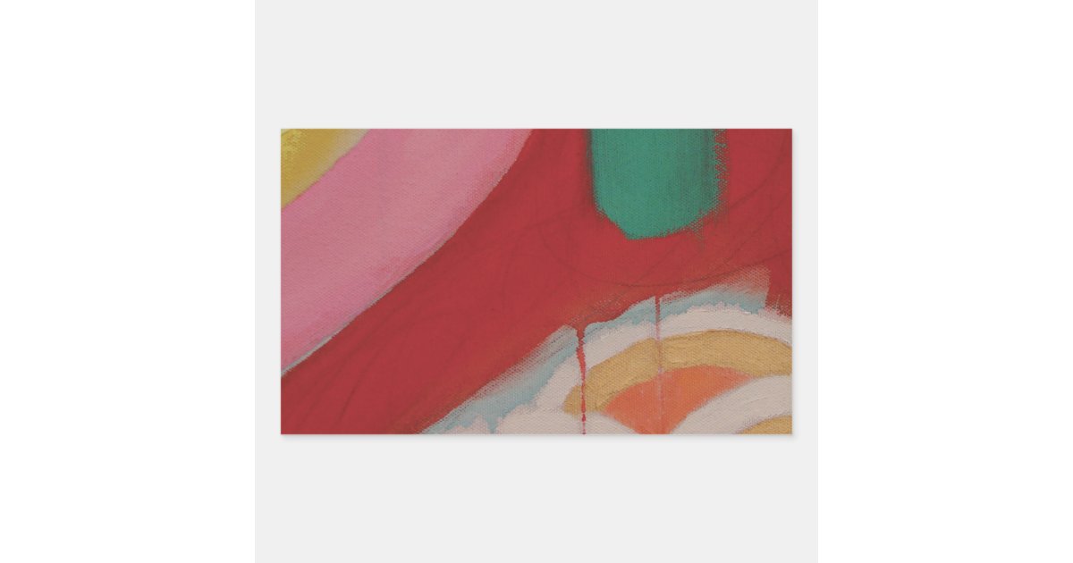 Abstract Painting Detail Rectangular Sticker Zazzle