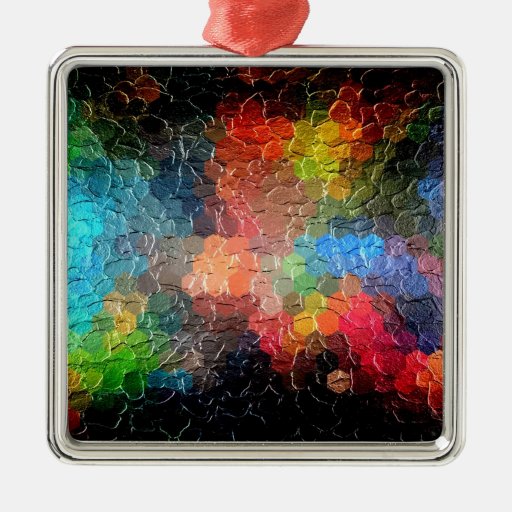 Abstract Painting | Dynamic Colors Christmas Ornament