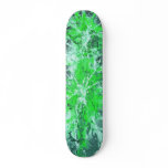 Abstract painting | green splattergrunge custom skate board