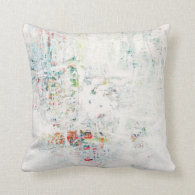 Abstract Painting in White, Snowfield Pillow