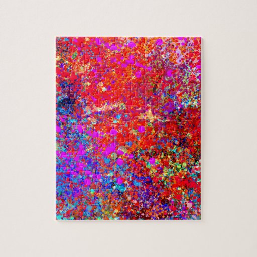 Abstract Painting on Canvas Jigsaw Puzzle Zazzle