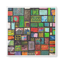 Abstract Painting Pattern 4/4 (Set of 4) Magnet by pixibition Abstract Painting Pattern 4/4 (Set of 4) Magnet