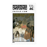 Abstract painting postage stamp