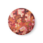 Abstract Painting (Puzzle) Round Magnet