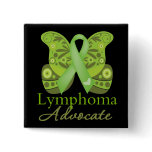 Abstract Paisley Butterfly - Lymphoma Advocate Button