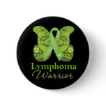 Abstract Paisley Butterfly - Lymphoma Warrior Pinback Buttons