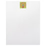 abstract paisley peacock on green custom letterhead