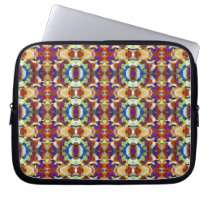 Abstract Pansy Flower Fractal Computer Sleeves