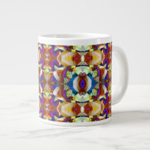 Abstract Pansy Flower Fractal Jumbo Mug