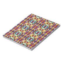 Abstract Pansy Flower Fractal Note Pads