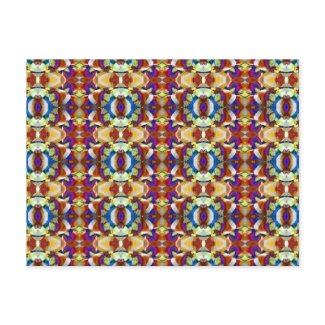 Abstract Pansy Flower Fractal postcard