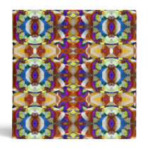 Abstract Pansy Flower Fractal Vinyl Binder