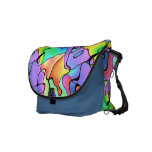 Abstract Pastel Scribbles Pattern Messenger Bag