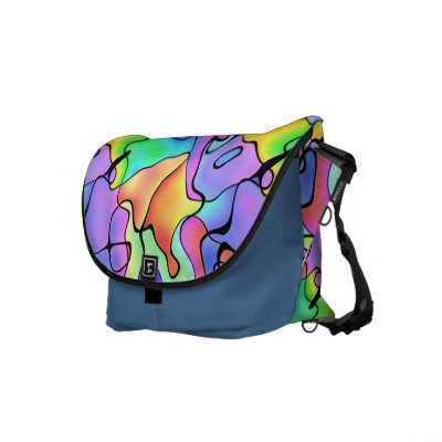 Abstract Pastel Scribbles Pattern Messenger Bag by PatternPandemonium