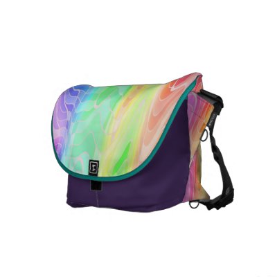 Abstract Pastel Wavy Stripes Pattern Commuter Bags by PatternPandemonium