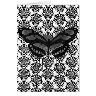 Abstract Pattern & Butterfly Card