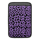 Abstract Pattern in Black and Purple. Macbook Sleeves
