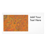 Abstract Pattern in Orange, Purple and Green Swirl Photo Card Template