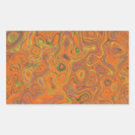 Abstract Pattern in Orange, Purple and Green Swirl Stickers