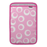 Abstract Pattern. Pink and White. Macbook Sleeves
