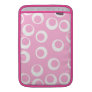 Abstract Pattern. Pink and White. Macbook Sleeves