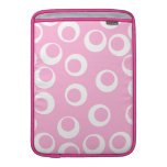 Abstract Pattern. Pink and White. Macbook Sleeve