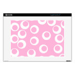 Abstract Pattern. Pink and White. Laptop Decals