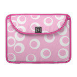 Abstract Pattern. Pink and White. Sleeve For Macbook Pro