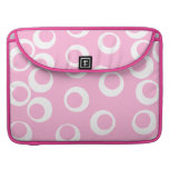 Abstract Pattern. Pink and White. Sleeves For Macbook Pro