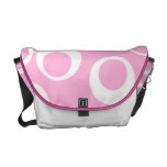 Abstract Pattern. Pink and White. Courier Bags