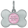 Abstract Pattern. Pink and White. Pet Tag